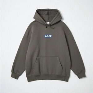ADER error Grey Og Box 8211 Charcoal Grey Korean Streetwear Hoodie Medium Unisex